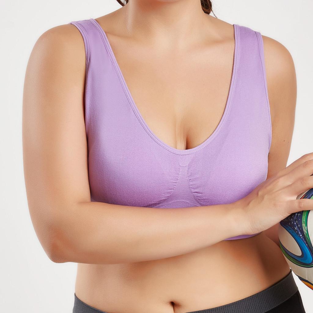 Women Color Plus Size Ultra-thin Large Bra Sports Bra Full Bra Cup Tops