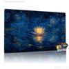 Starry Night For Lotus Flower Design Magic Party Game Mat Durable Rubber For MtgTcg Games 35x60cm Mouse Pad Offices Desk Mats