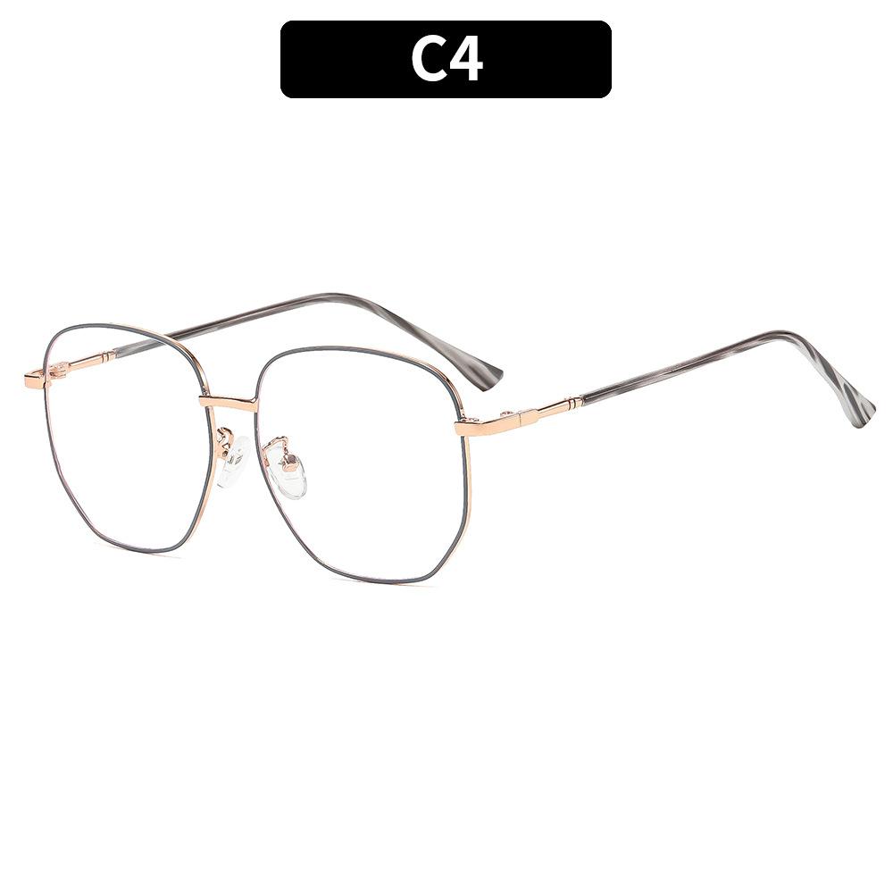 Women's Glasses Men's Fashion Large Frame Metal Glasses