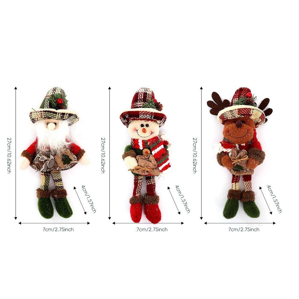 Sitting Christmas Plush Doll Hanging Decor Cartoon Merry Christmas Decoration  Home Xmas Decor