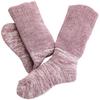 Hiorie Warm Silk Inner and Cotton Made In Heather Moss Pink Silk Double-Knit Socks, Outer, Japan,