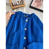 Women Design Knitted Cardigan Sweater Sensibility Nichelantern Sleeve Top Crew Neck Outerwear