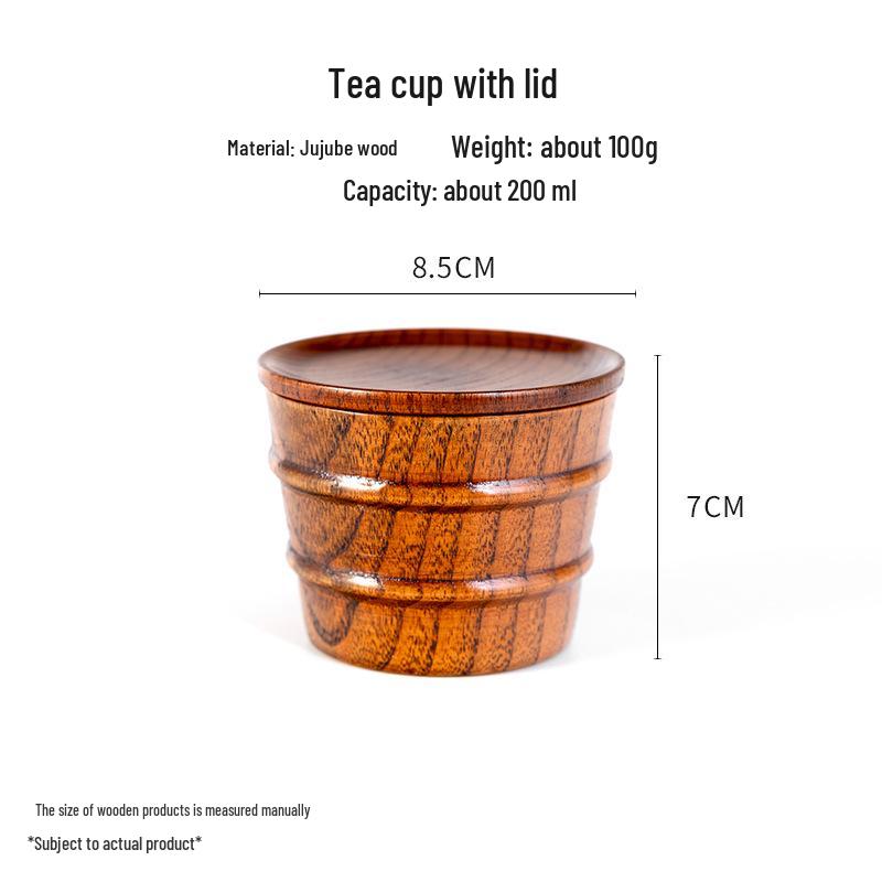 Japanese High-Temperature Resistant Jujube Wood Tea Mug