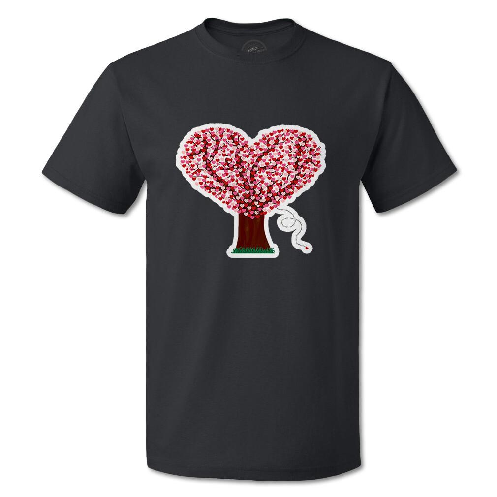 Funny Graphic T Shirts Love Tree Vintage Look Valentines Day Cotton Tree Top XXL