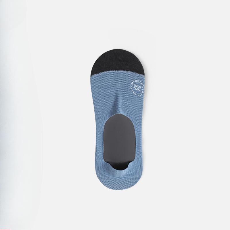 Men's Summer Thin Non Slip Non Slip with Cotton Bottom Ice Silk Shallow Mouth Invisible Socks