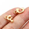 3 Piece Brass Charms 18K Real Gold Plated Capital Alphabet/ Letter Message " A-Z " Pendant Accessories DIY Personalized Jewelry