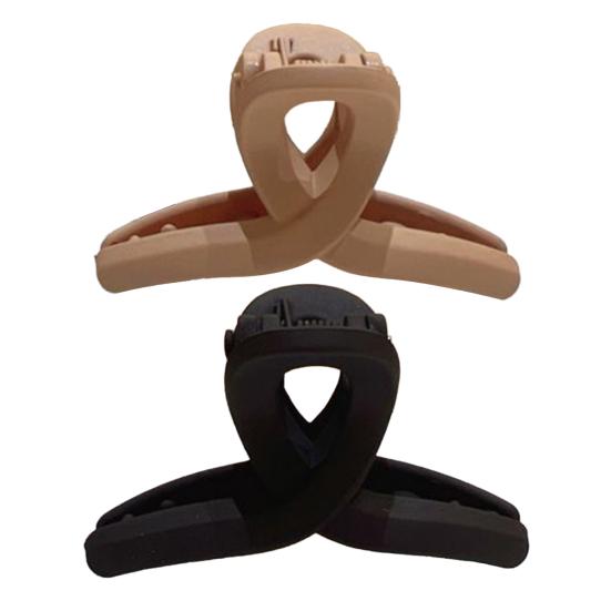 1/2Pcs Hair Claw Plastic Hair Clips with Non-Slip Secure Hold Frosted Color Interlocking Teeth Hair Clamp Hair Accessories