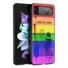 Gay Lesbian Rainbow Pride Hard PC Phone Case For Samsung Galaxy Z Flip 7 6 5 4 Black Cover For Galaxy Z Flip 3 Foldable Shell