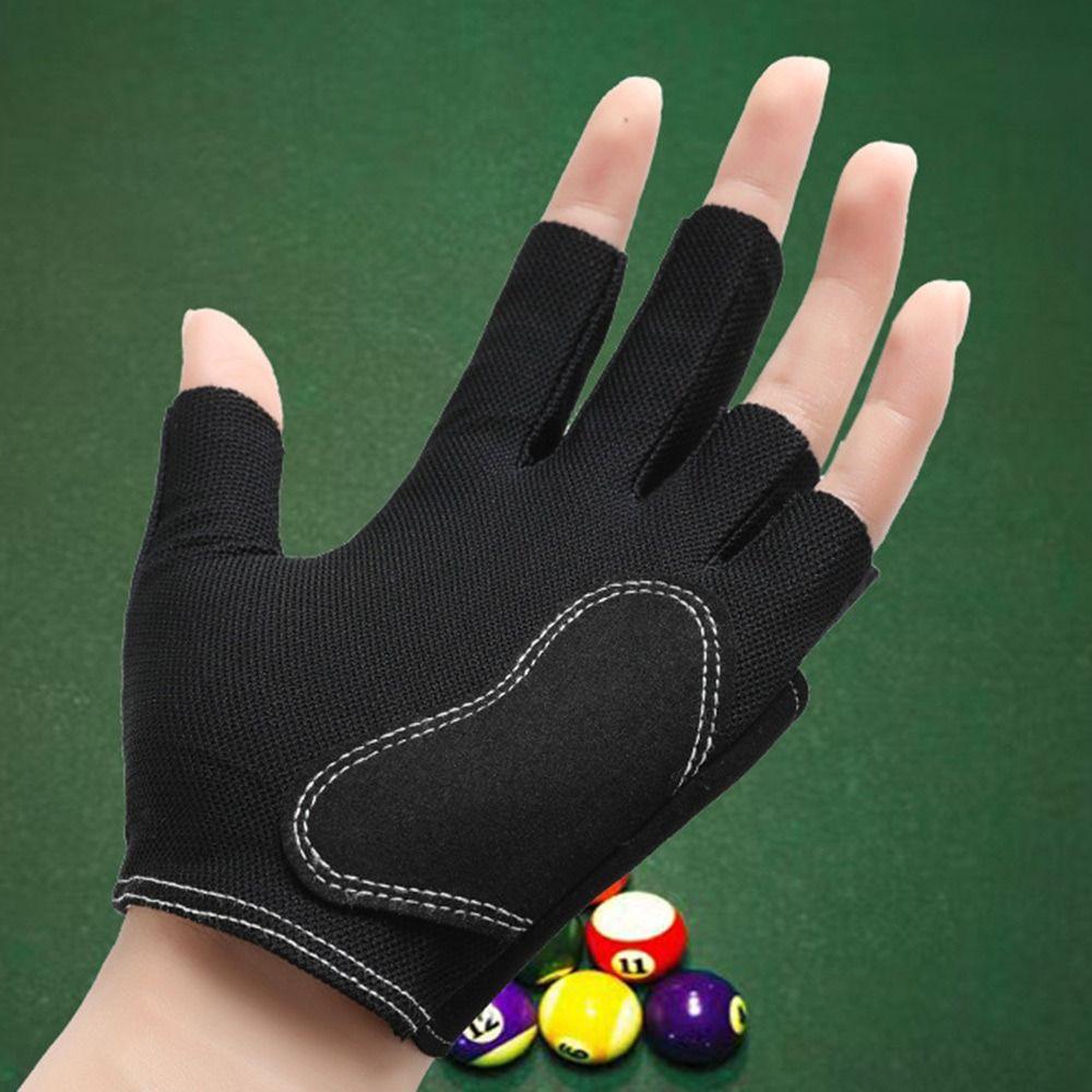 Left Hand Billiards Glove Non Slip Billiard Training Gloves Half Fingers Glove  Fitness Accessories