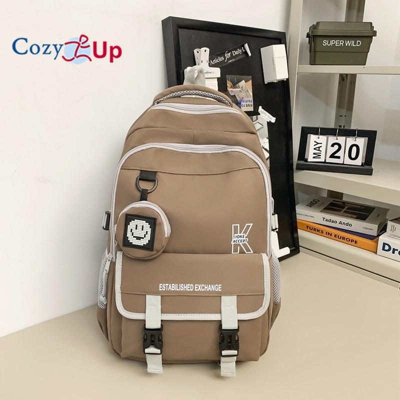 Легкий и удобный студенческий рюкзак. Рюкзак большой вместимости. 30x18x48cm бежевый — фото 10