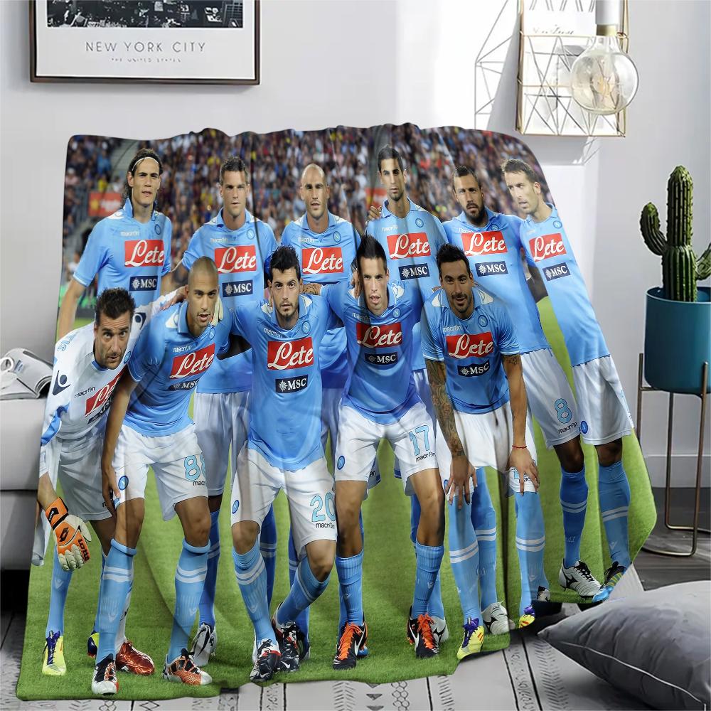 Napoli Football Team,pattern Flannel Blanket, High quality Comfortable for All Seasons, Home Decor, Warmth and Comfort, Perfect for Gifts.