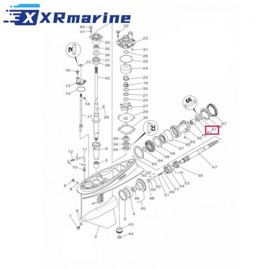 2 Pcs 93101-30M17-00 Oil Seal for Yamaha Outboard 75 90 115 150 175 200 225 HP Motor 93101-30M17 93101-30002 Sierra 18-0266