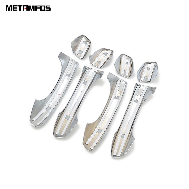 For Volkswagen VW Atlas Teramont 2017- 2024 Chrome Side Door Handle Cover Trim Protector Exterior Accessories Car Styling