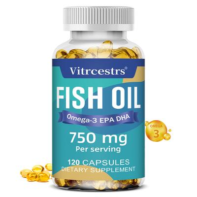 Fish Oil Omega 3'S Dietary Supplement, Epa And Dha, 120 Softgels Per Bottle