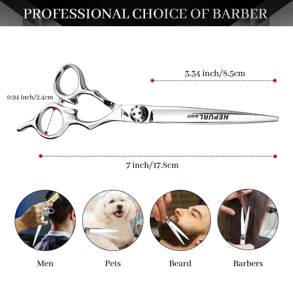 Takon Hairdressing Scissors: 5.5" & 6.0" Flat Straight Shears, Barber Scissors in Multiple Sizes.