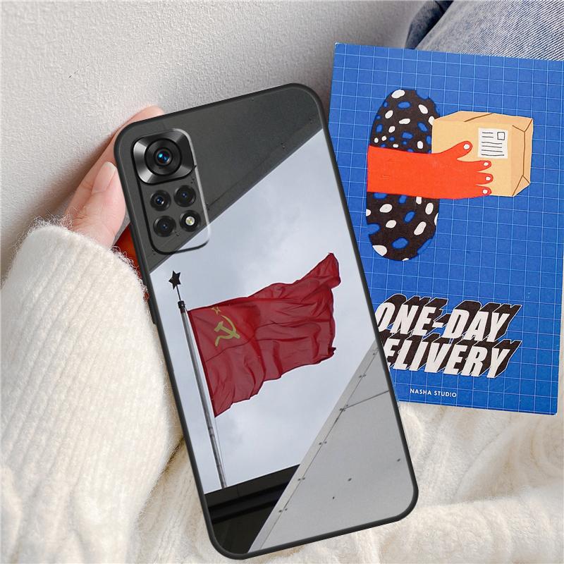 Soviet Union USSR Flag Funda For Xiaomi Redmi Note 13 Pro 14 9 10 11 12 9S 10S 11S 12S Redmi 13C 10C 12C 14C Case