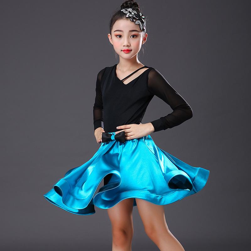 Girls' Autumn Long Sleeve Latin Dance Practice Set