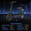 AOVOPRO ESBSXLX Dual Suspension 500W 14 Inch Commuter Electric Scooter 10.4Ah with Seat & Carry Box for Adult-Up To 27 Miles
