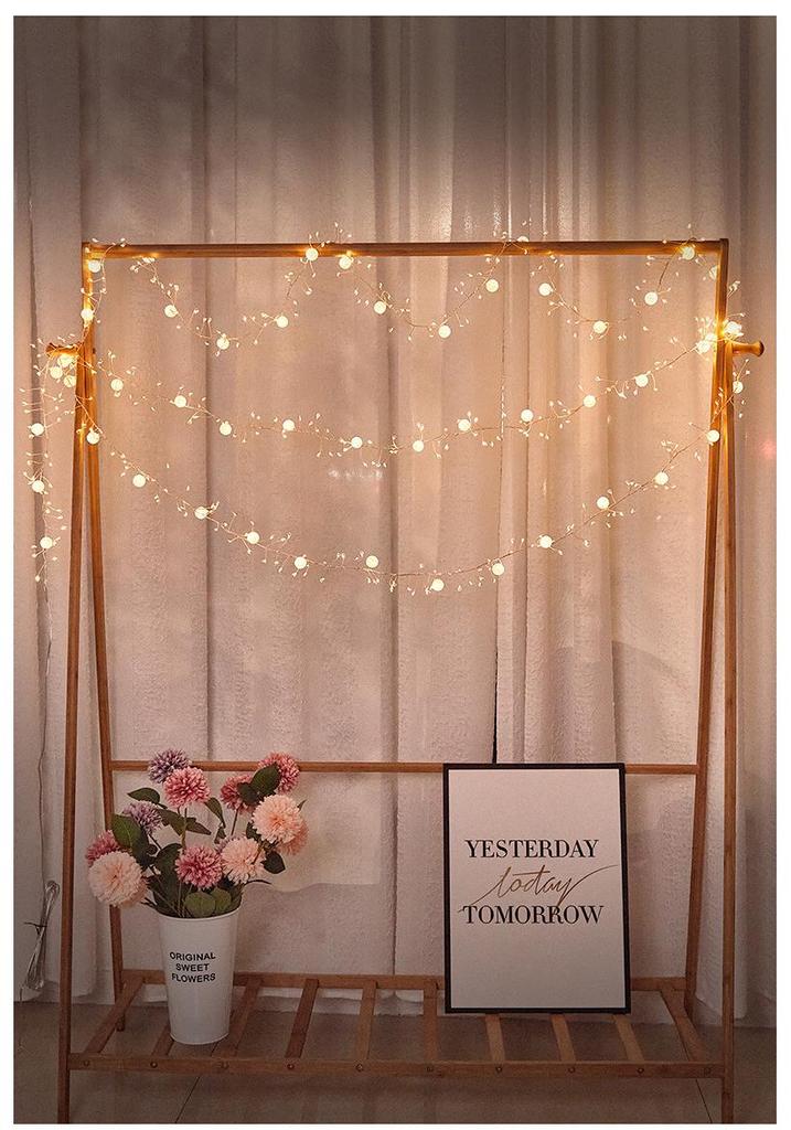 LED Waterproof Crackle Ball String Lights with Remote Control - Decorative Fairy Lights