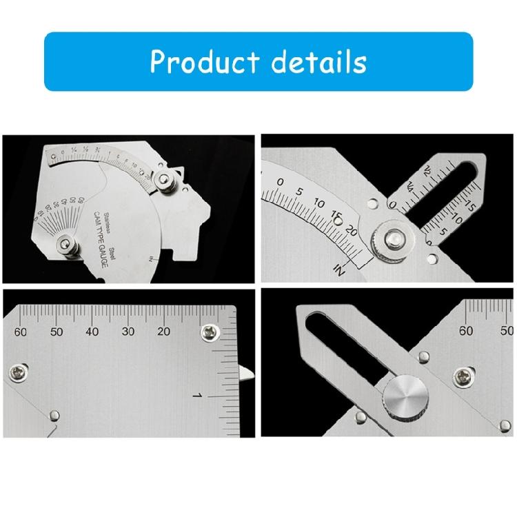 Steel Weld Gauges Welding Measurement Tool Weld Inspection Tool for Fillet Weld Leg Length & Throat Dimension Measurement