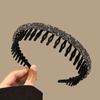 Flocking Bezel Hair Hoops For Women Ladies Solid Color Toothed Non-Slip Headband Hair Band Hair Accessories