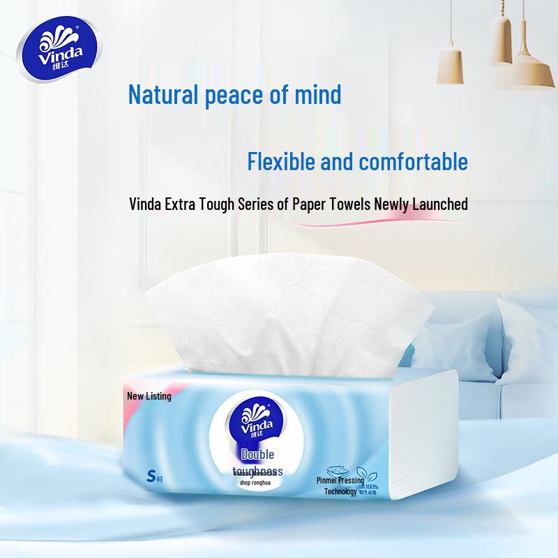 Vinda Tough Embossed Tissue: 24-Pack Household Toilet Paper & Hand Towels