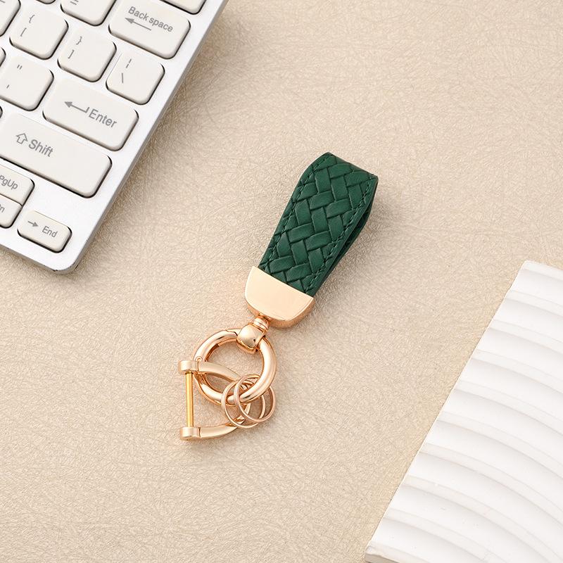 Luxury PU Leather Anti-Lost Motorcycle Car Keychain Pendant