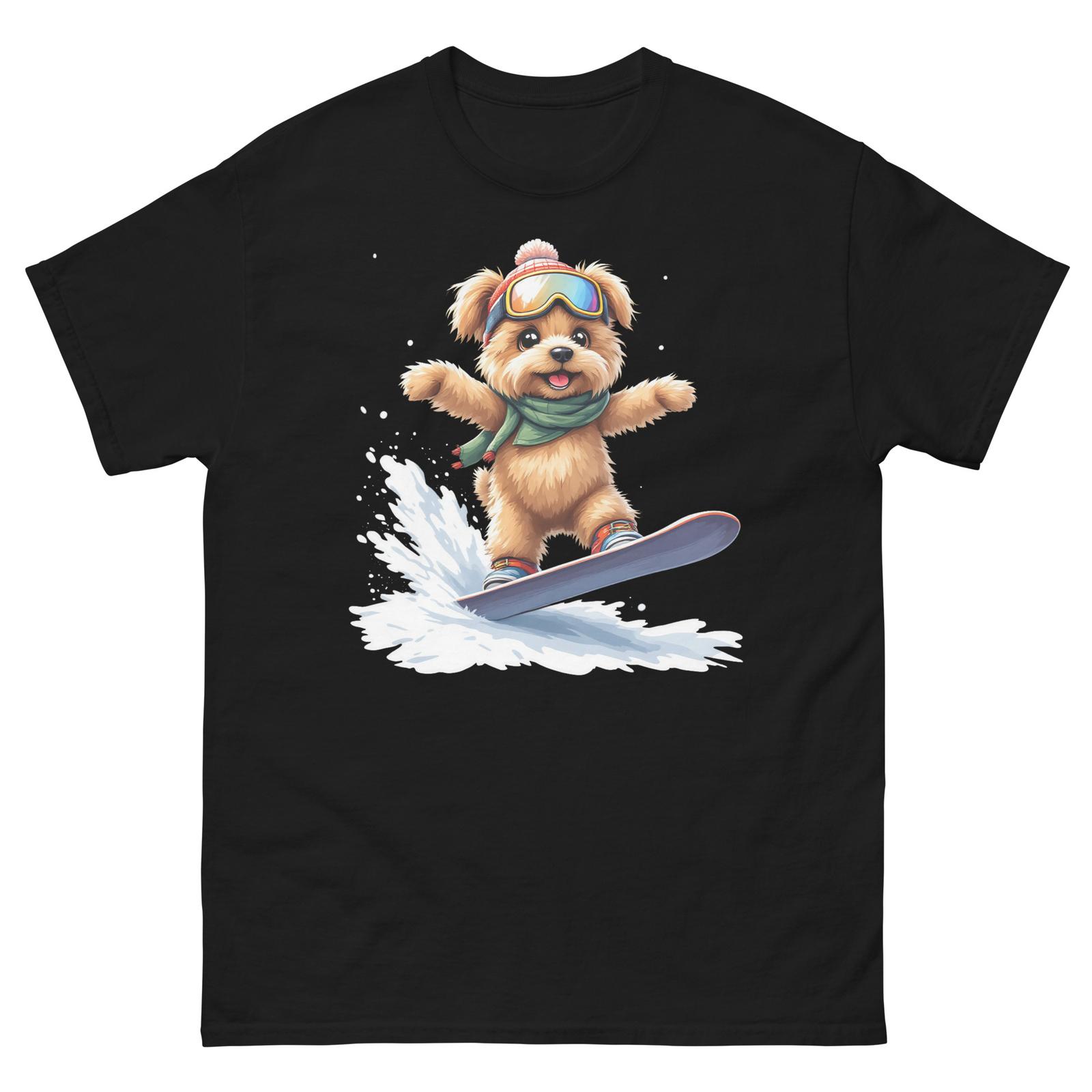 Corgi Dog Snowboarding Fun Snowboard Design T-Shirt S