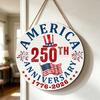 VS 250e Verjaardag Houten Deurbord 1776-2026 250 Jaar Vrijheid Patriottisch Hangbord voor 4 juli Onafhankelijkheidsdag Voordeur Huis Veranda