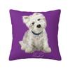 Luxury Sweet West Highland White Terrier Dog Cushion Cover for Sofa Polyester Westie Puppy Pillow Case for Living Room