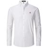 Men's European-Size Pure Cotton Oxford Long Sleeve Business Casual Shirt