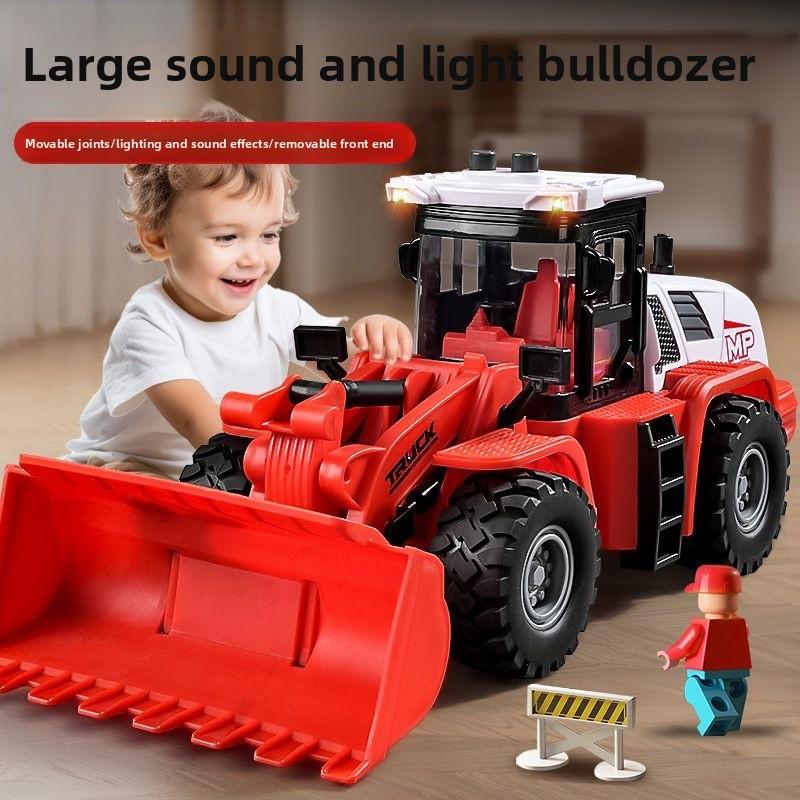 Large Bulldozer, Excavator, Construction Vehicle, Simulation Toy Car for Boys