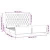 Bed Frame without Mattress Blue 160 x 200 cm Fabric