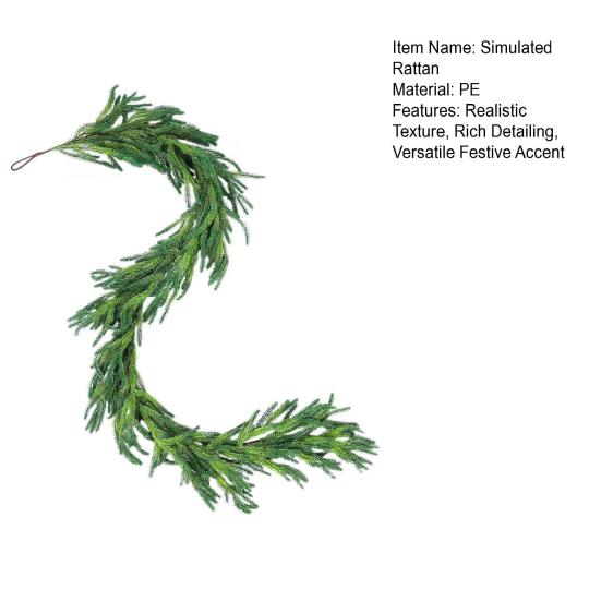 Pine Christmas Garland Realistic Greenery Evergreen Cedar Wreath Winter Holiday Decor Mantel Fireplace Stair Indoor Outdoor Decor