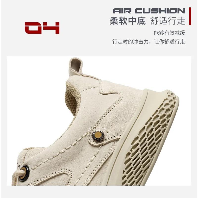 Luxury Men Casual Shoes Pig Skin Flat Men Sneakers Genuine Leather Business Running Shoes for Men Autumn 2025 New Shoes