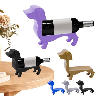 Weinflaschenhalter mit Dackelmotiv, neuartiger Getränkedosenhalter, dekorativer Tisch-Weinflaschenhalter für die Heimbar-Dekoration