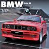 1/24 BMW M3 1988 Samochód Uliczny Odlewany Stop Metalowy Model Samochodu Kolekcja Hobby Ozdoba Dekoracyjna Pudełko Prezentowe dla Chłopaka Prezent