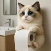 Feline Design Resin Wall Mounts Toilet Paper Holder Bathroom Storage Practical