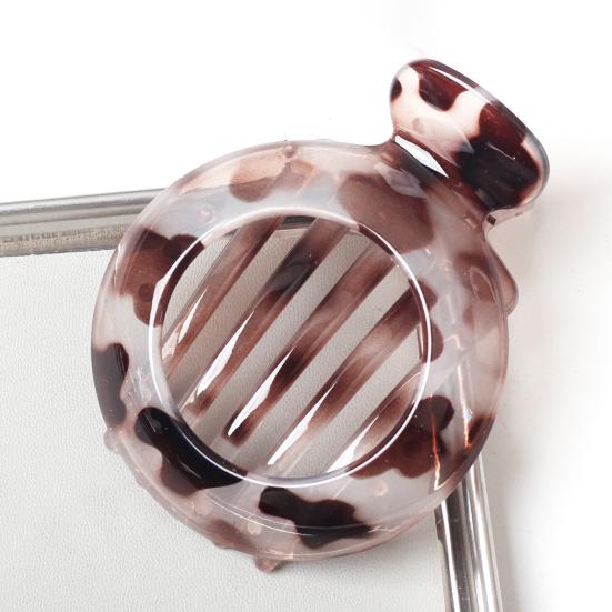 Women Hair Clip Round Anti-slip Teeth Hair Claw Hollow Design Back Head Hair Clamp Hair Styling Tool Hair Accessories