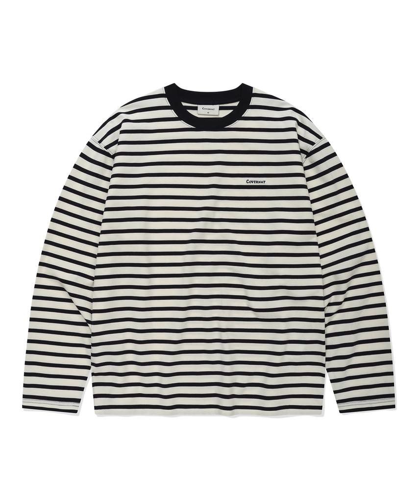 COVERNAT Striped Long Sleeve Dark Navy