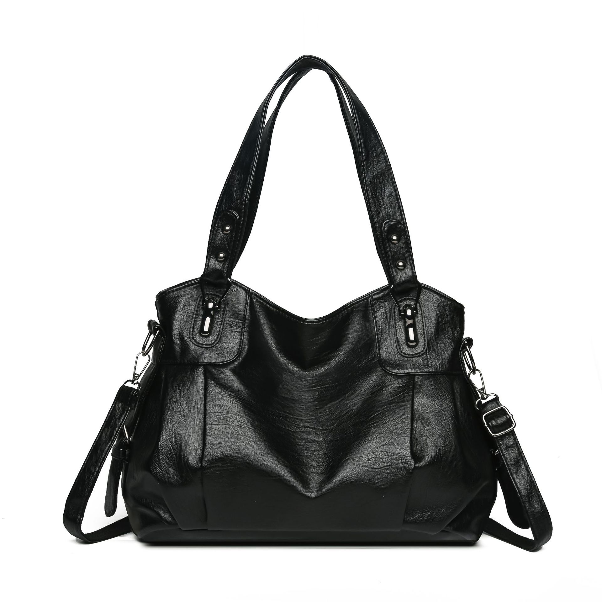 

Модная женская сумка Новая сумка-тоут большой вместимости для поездок на работу Повседневная наплечная сумка-мессенджер чёрный