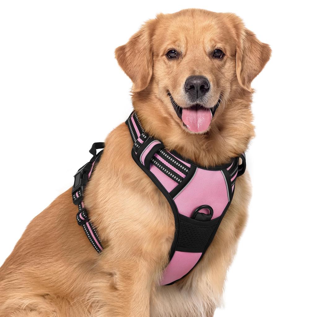 Dog harness, anti-pull, pet harness,  outdoor pet vest with 3M reflective strips, Oxford cloth material, suitable for small, medium and large dogs,