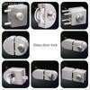 304 Stainless Steel Glass Door Lock Frameless Glass Floor Lock Latch Store Security Door Locks Office Door Accessories