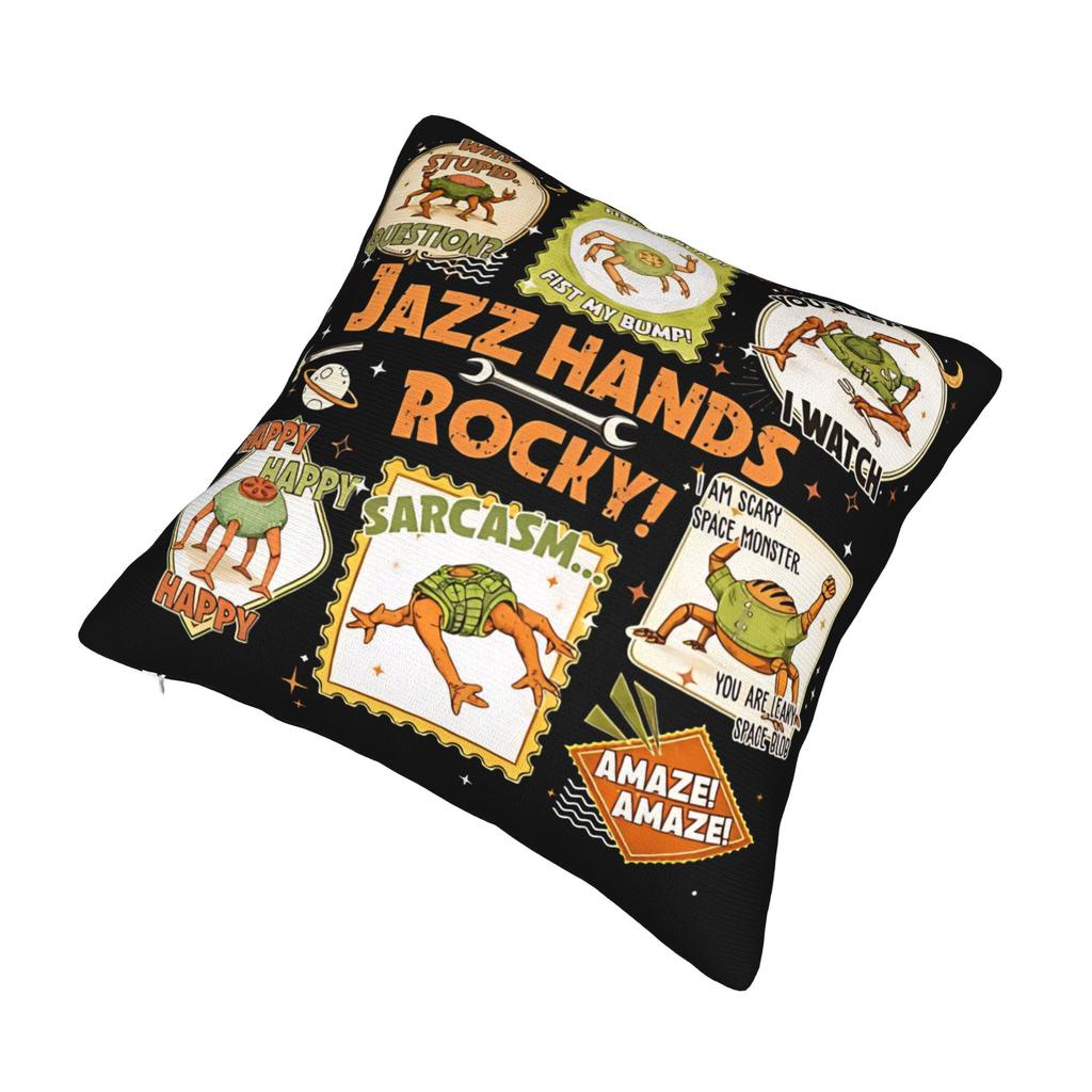 Decorative Pillow Cover Jazz Hands Rocky Project Hail Mary Book Amaze Merch Home Throw Pillow Case Cover Zipper Multiple Sizes
