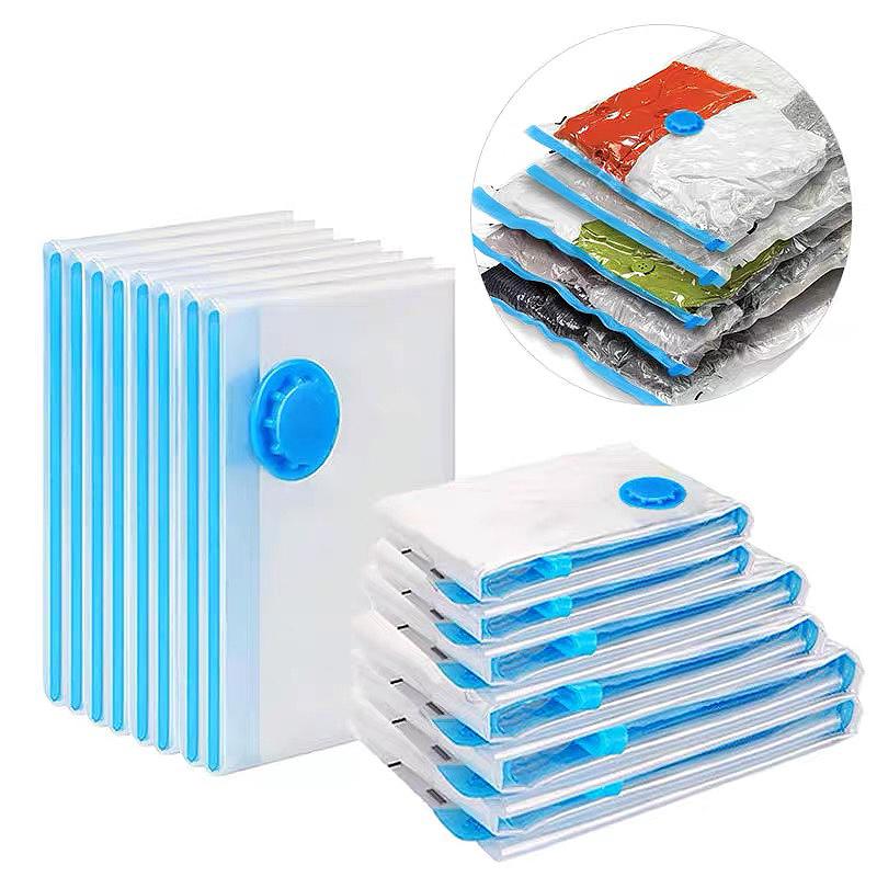 5Pcs Vacuum Storage Bags With Valve Folding Compressed Space Saving Clothes Storage Big Size For Towel Cloth Blanket