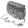 Silbernes Metall Perlenbesetzte Ethnische Geldbörse Mädchen Brauttasche Umhängetasche für Frauen/Mädchen Party Clutch Metall Clutches Vintage Messing