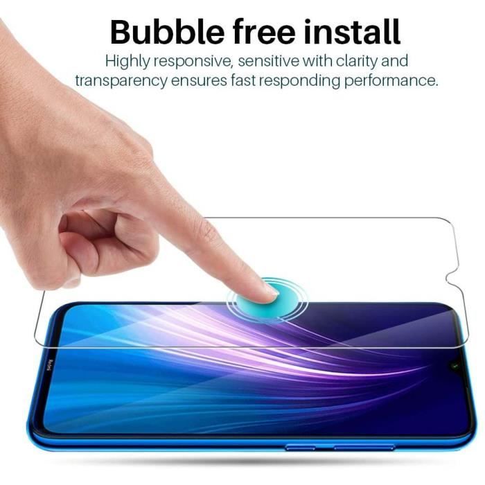 Film de protection - E.F.CONNECTION - Redmi Note 8 - Verre trempé - Anti rayures - Pack de 3