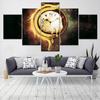 Wall Art Painting Canvas 5 Panels Canvas Art Vintage Watch Melted Clocks Prints Pictures Home Living Room Decor