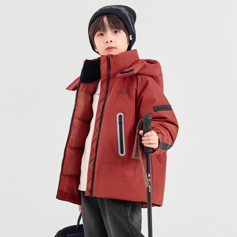 Зимняя утепленная парка с капюшоном для мальчиков Duoduojia 160