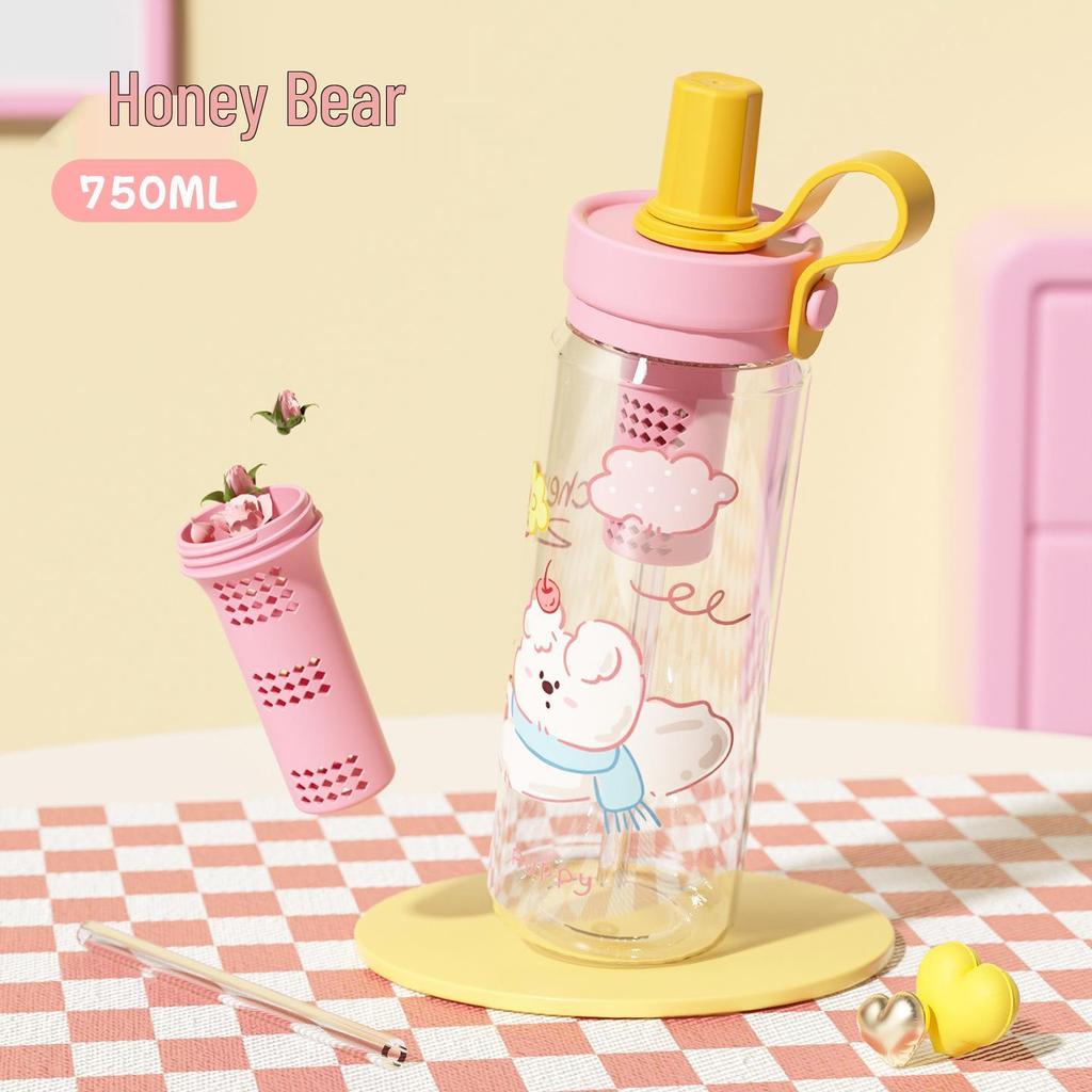 Lovely Macaron Pet Straw Cup: Cute, Creative & High-Value Plastic Gift for Students